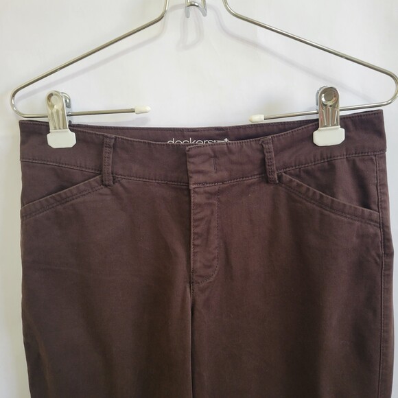 Dockers chino cotton brown straight leg pants size 4M NWOT - Picture 2 of 10